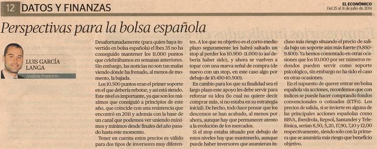 Artículo en "El Económico"