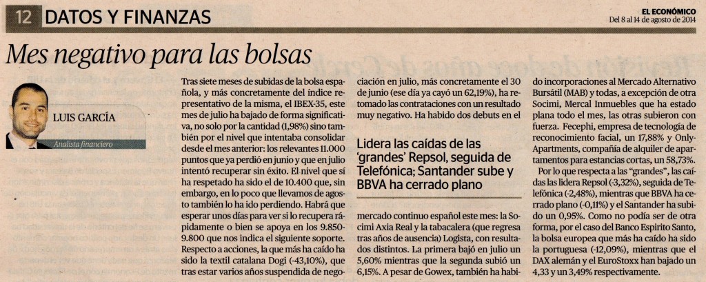 Artículo "El Económico"