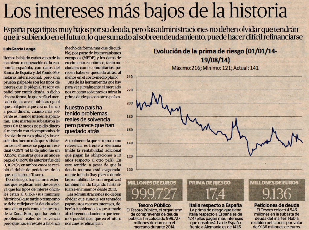 Artículo "El Económico"