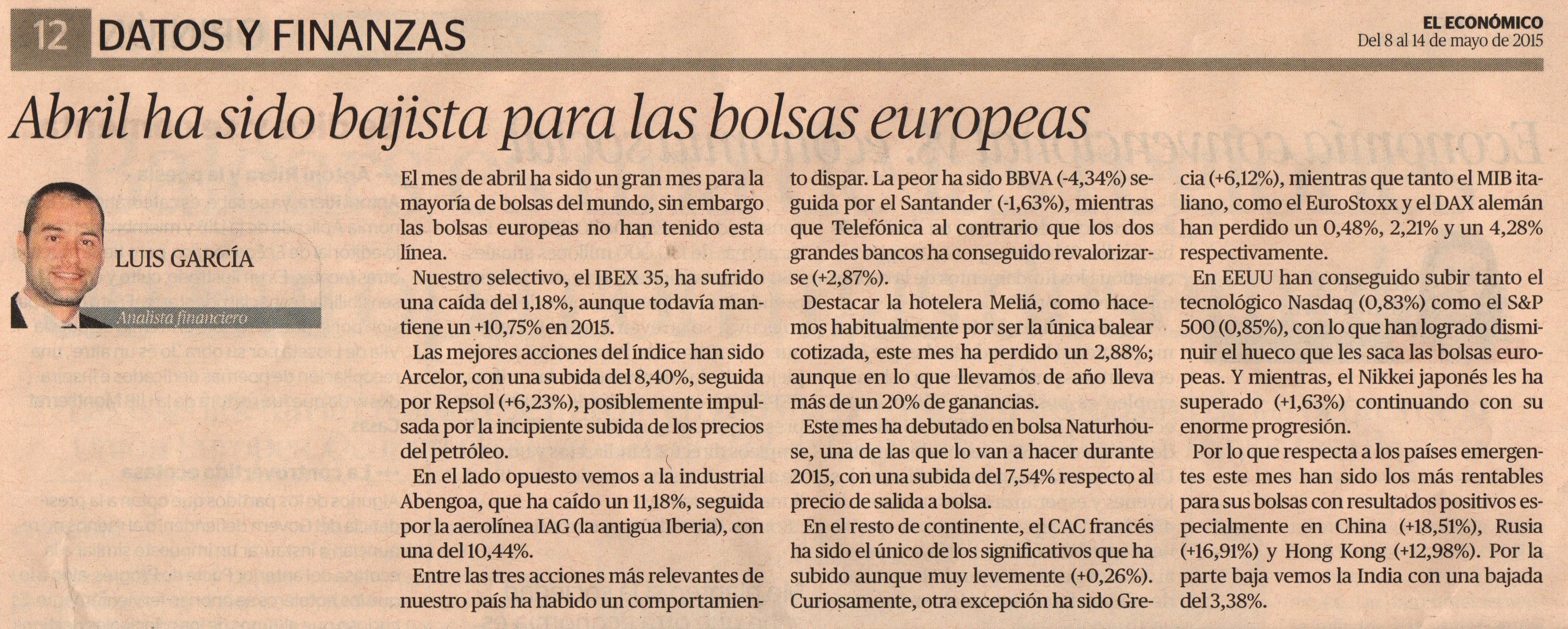 Artículo en El Económico